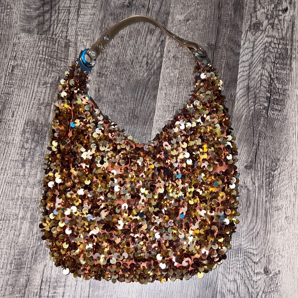 Sparkly sequence purse